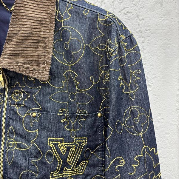 ルイヴィトン エンブロイダードデニムワークジャケット コピー 1AFWXM